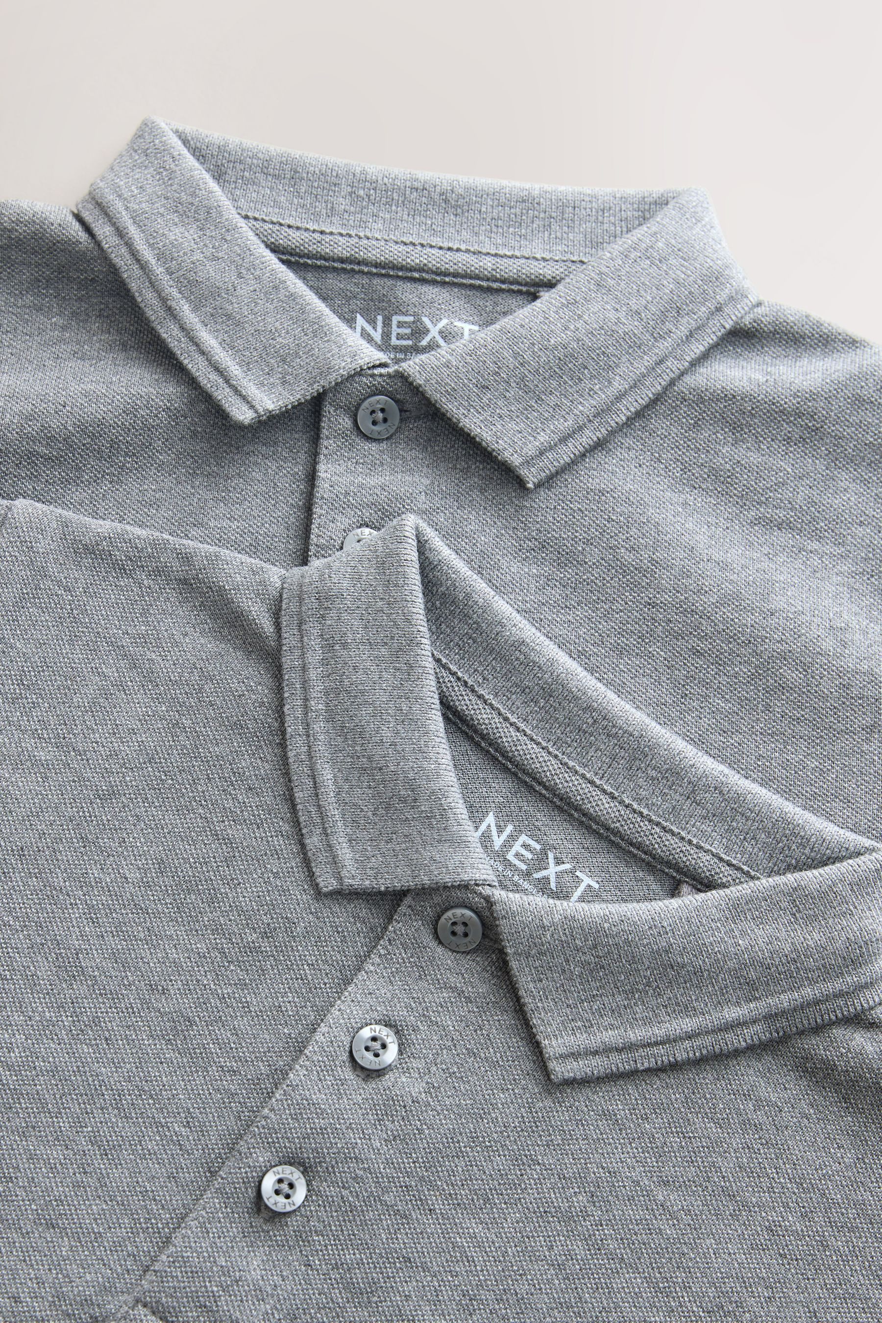 Next Langarm-Poloshirt Langärmelige Polohemden, 5er-Pack (2-tlg) – Bild 5 von 5