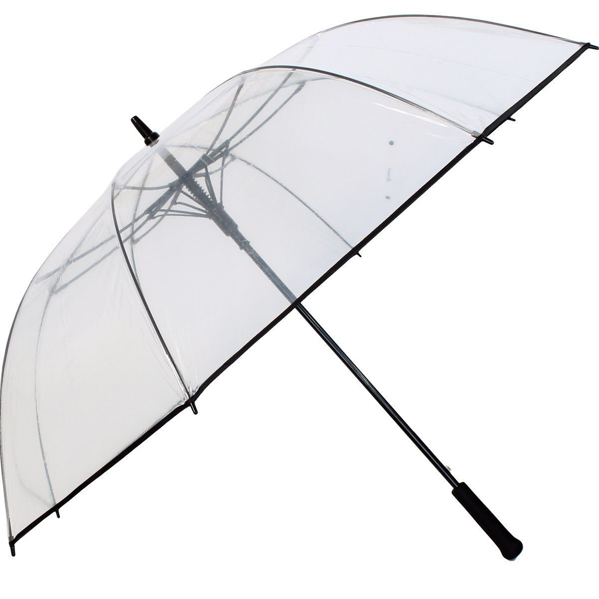 HAPPY RAIN Stockregenschirm XXL Golfschirm Automatik transparent extra gross, extra-groß