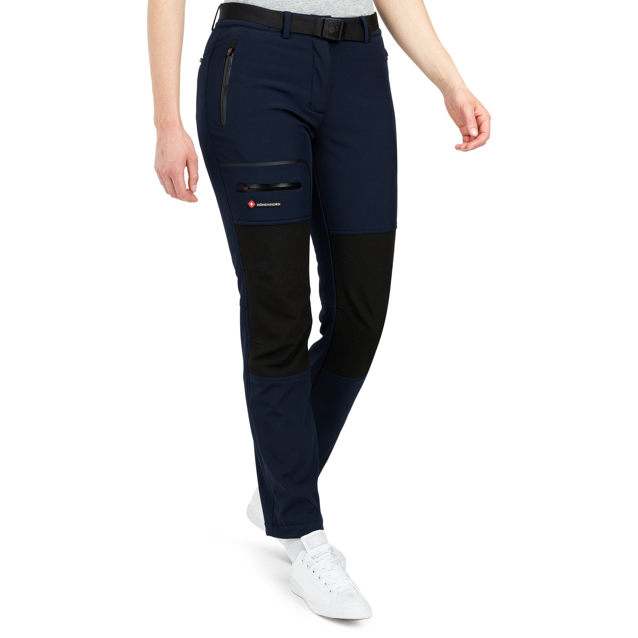 Höhenhorn Funktionshose Trekmaster Damen Softshellhose für Frauen Gefüttert Snowboardhose weiches Microfleece-Innenfutter