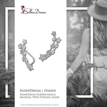 SilberDream Paar Ohrklemmen SilberDream weiß Ear Cuff Sternenschweif (Ohrklemme), Damen Ohrklemme Ear Cuff Sternenschweif 925 Sterling Silber, weiß