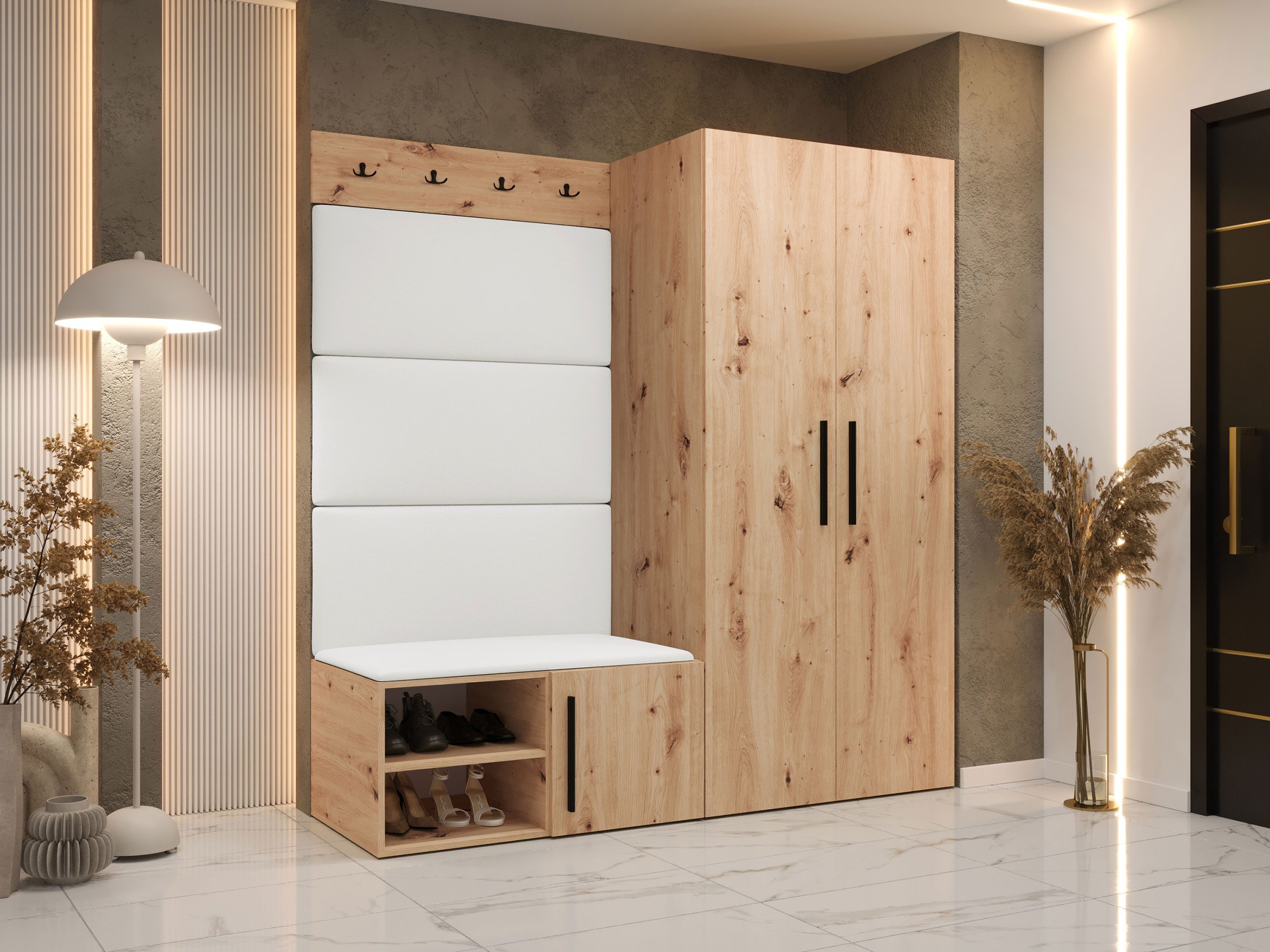MIRJAN24 Garderoben-Set Medi I, (Drehtürenschrank, Schuhschrank, günstig online kaufen