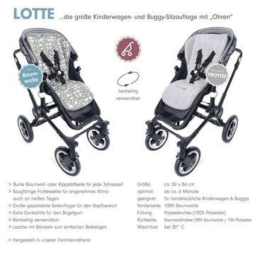 Liebes von priebes Kinderwagen-Sitzauflage LOTTE FROTTEE Schonbezug mit Baumwolle und Frottee, Wendeauflage