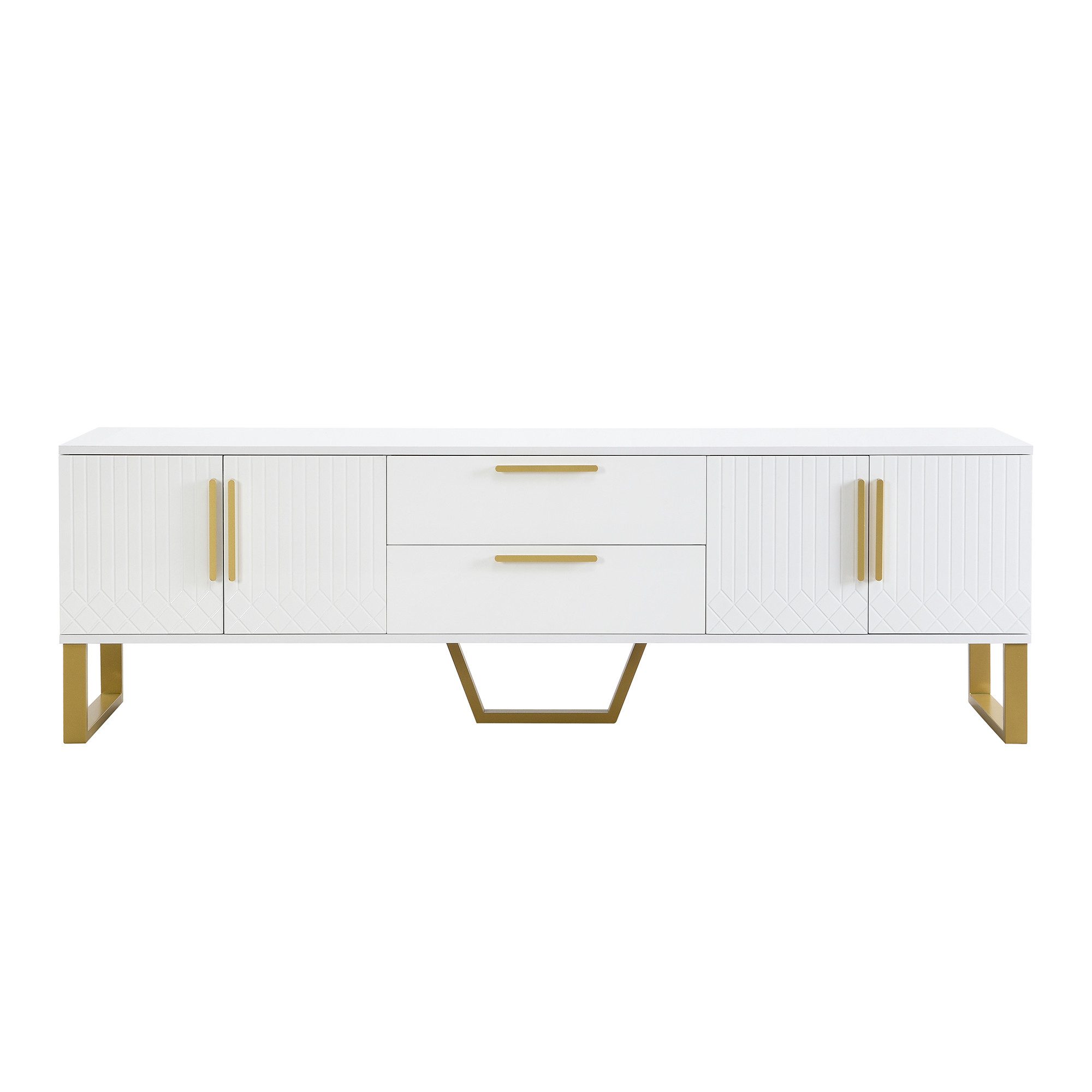 OKWISH TV-Schrank High-Gloss TV-Schrank mit kunstvollen günstig online kaufen