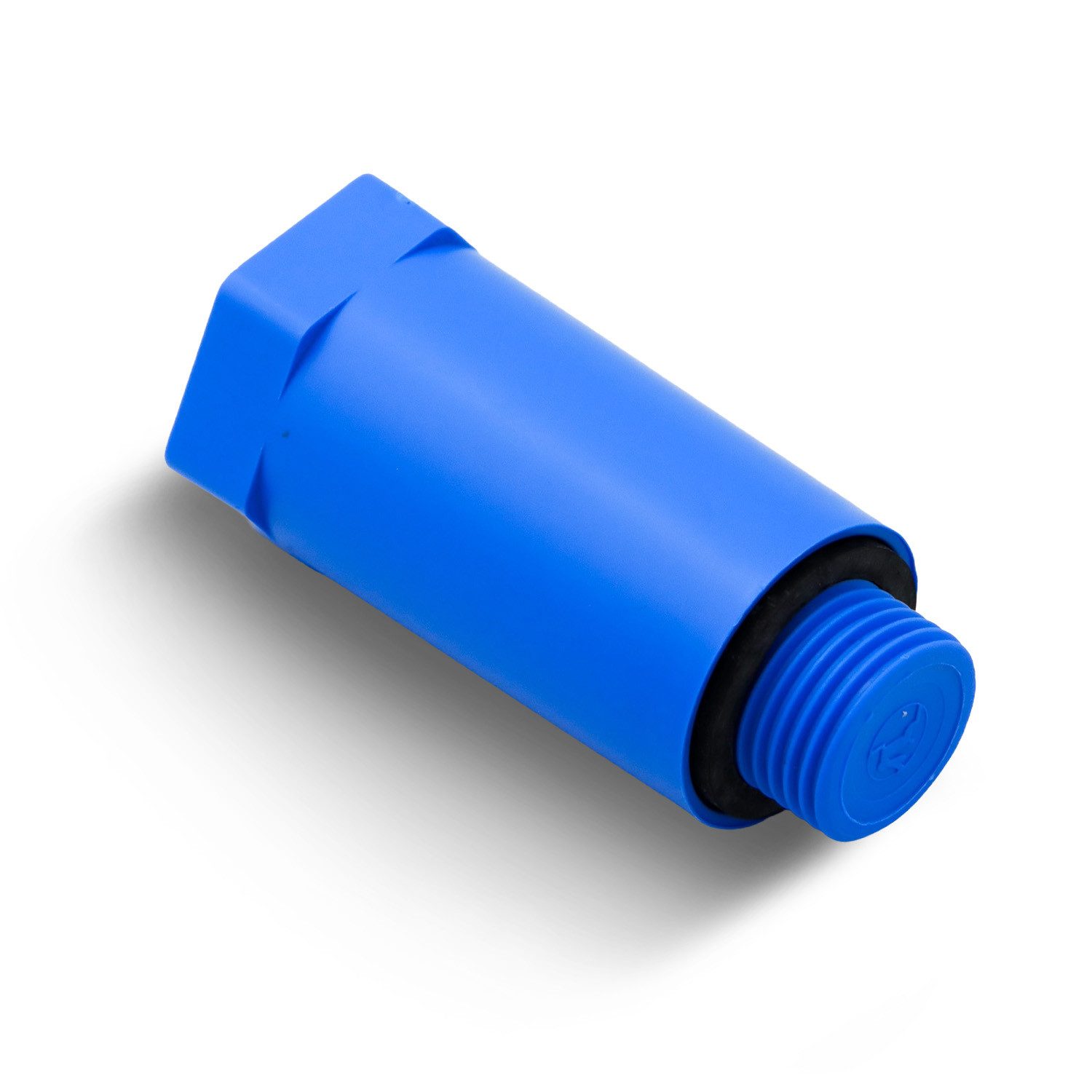 Haas Otto Gewindefitting Blauer Baustopfen 1/2 Zoll für Kaltwasserleitungen