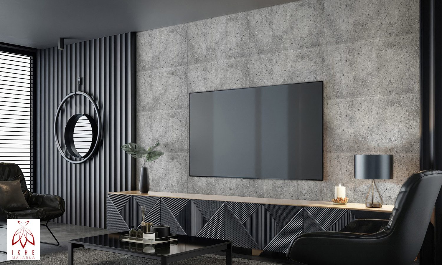IKHEMalarka 3D Wandpaneel Betonoptik Marmor Ziegel aus Polystyrol Styropor XPS, BxL: 50,00x100,00 cm, 0,50 qm, (1 Stück, 0,5m) Deckenpaneelen - 3mm dick - 100x50cm