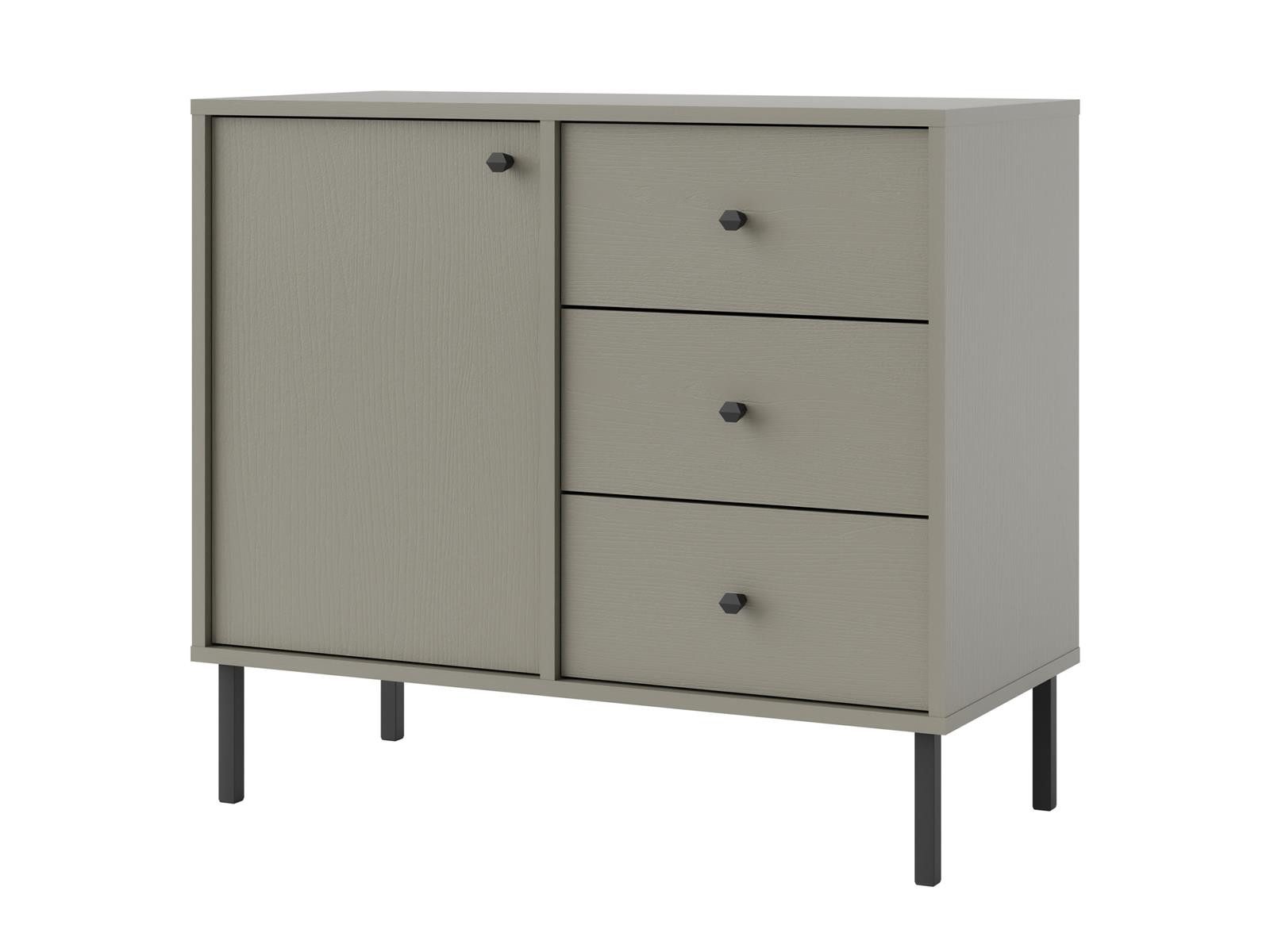 Compleo Kommode mit 3 Schubladen MALMA, geräumig, Modern Schlafzimmer