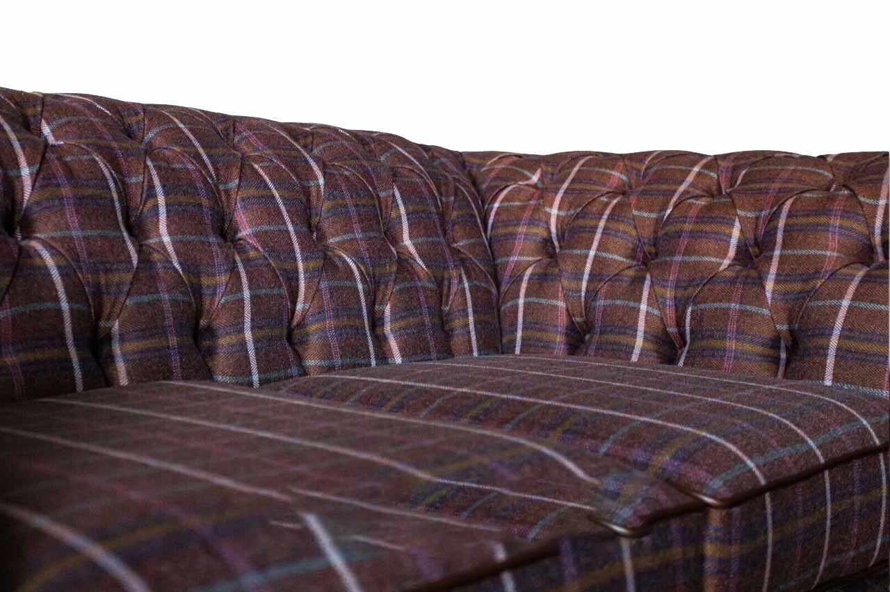 JVmoebel Sofa Brauner Chesterfield Sitzer 2 Polster Couch, Made Europe in Möbel Sofa Zweisitzer