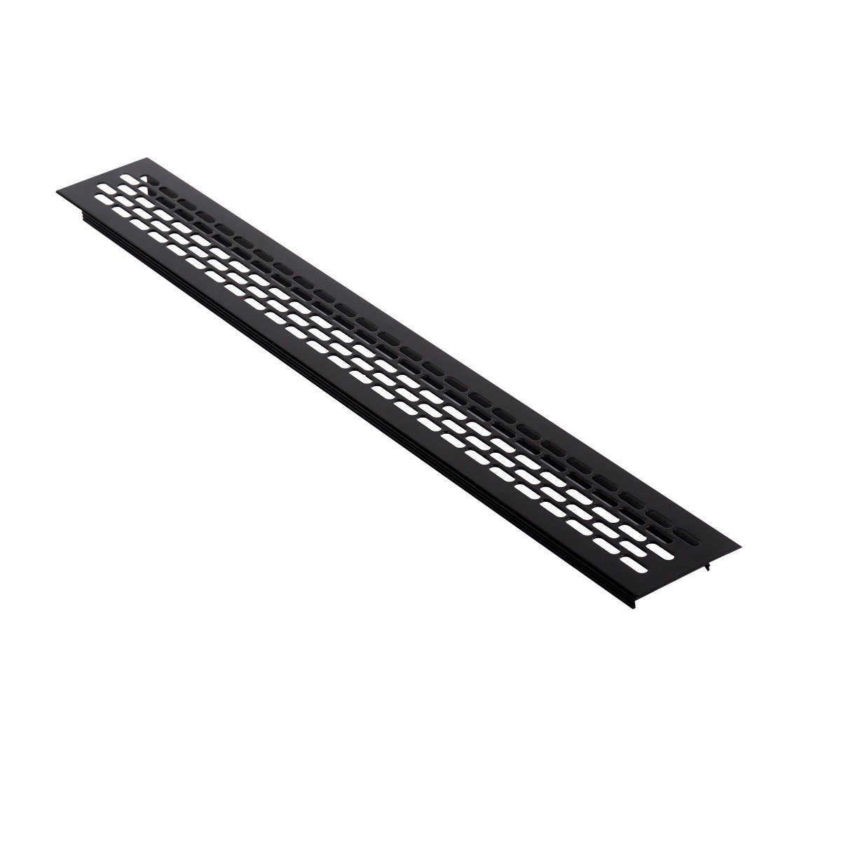 MS Beschläge Lüftungsgitter Aluminium Belüftungsgitter Schwarz 60x480mm Gitter