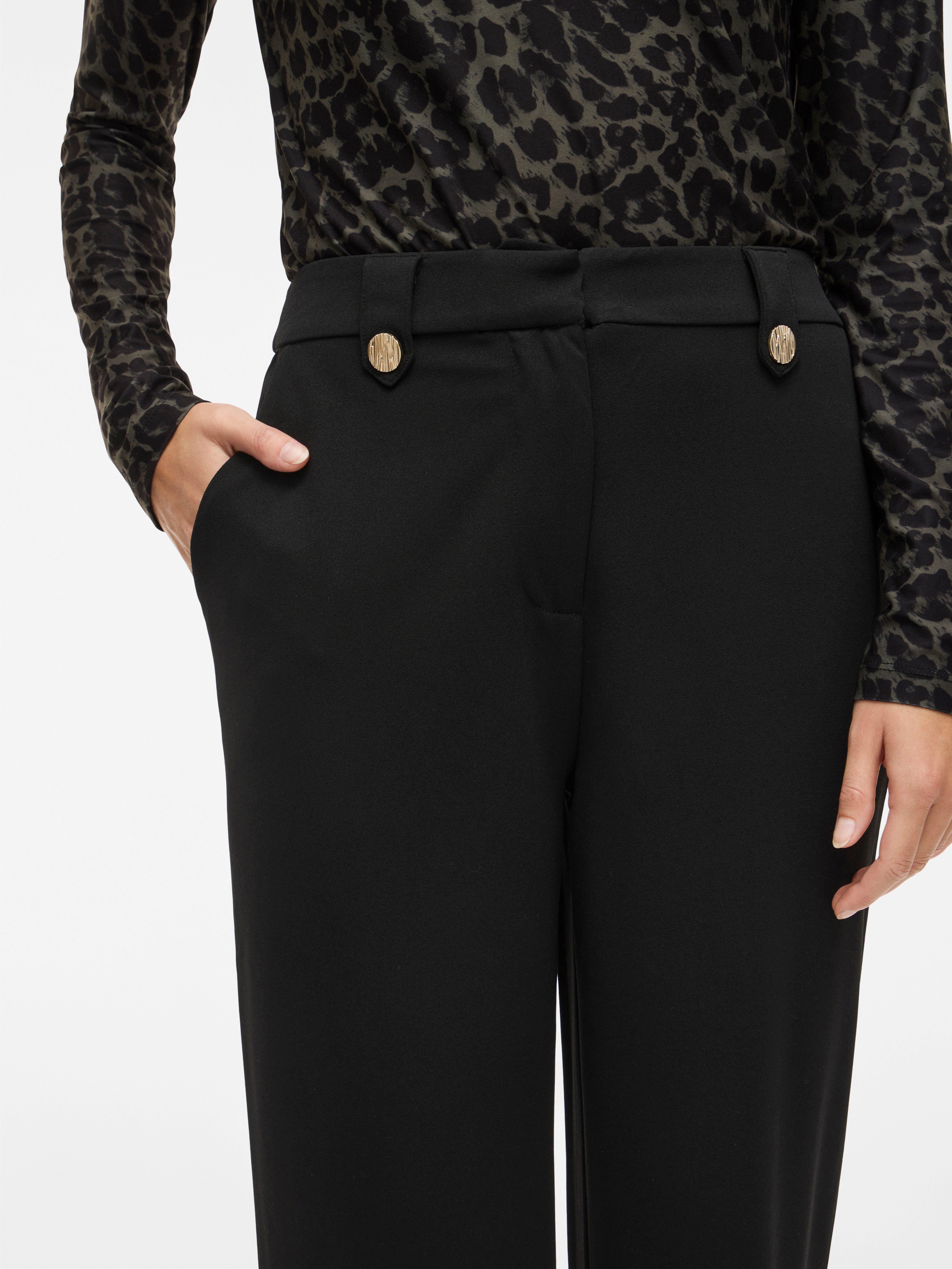 Vila Anzughose VICLUA HW WIDE BUTTON PANTS- NOOS
