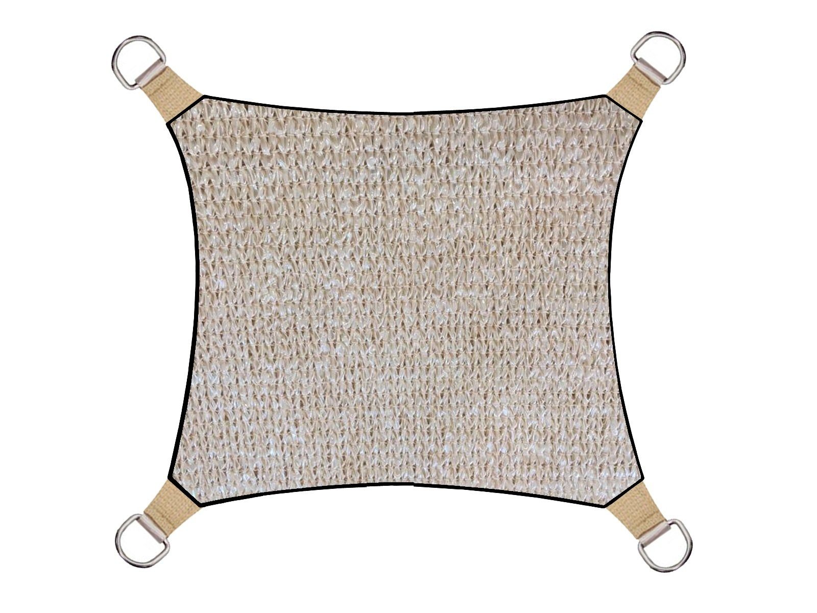 PEREL Sonnensegel, quadratisch 3,6 bis 5x5m günstig online kaufen