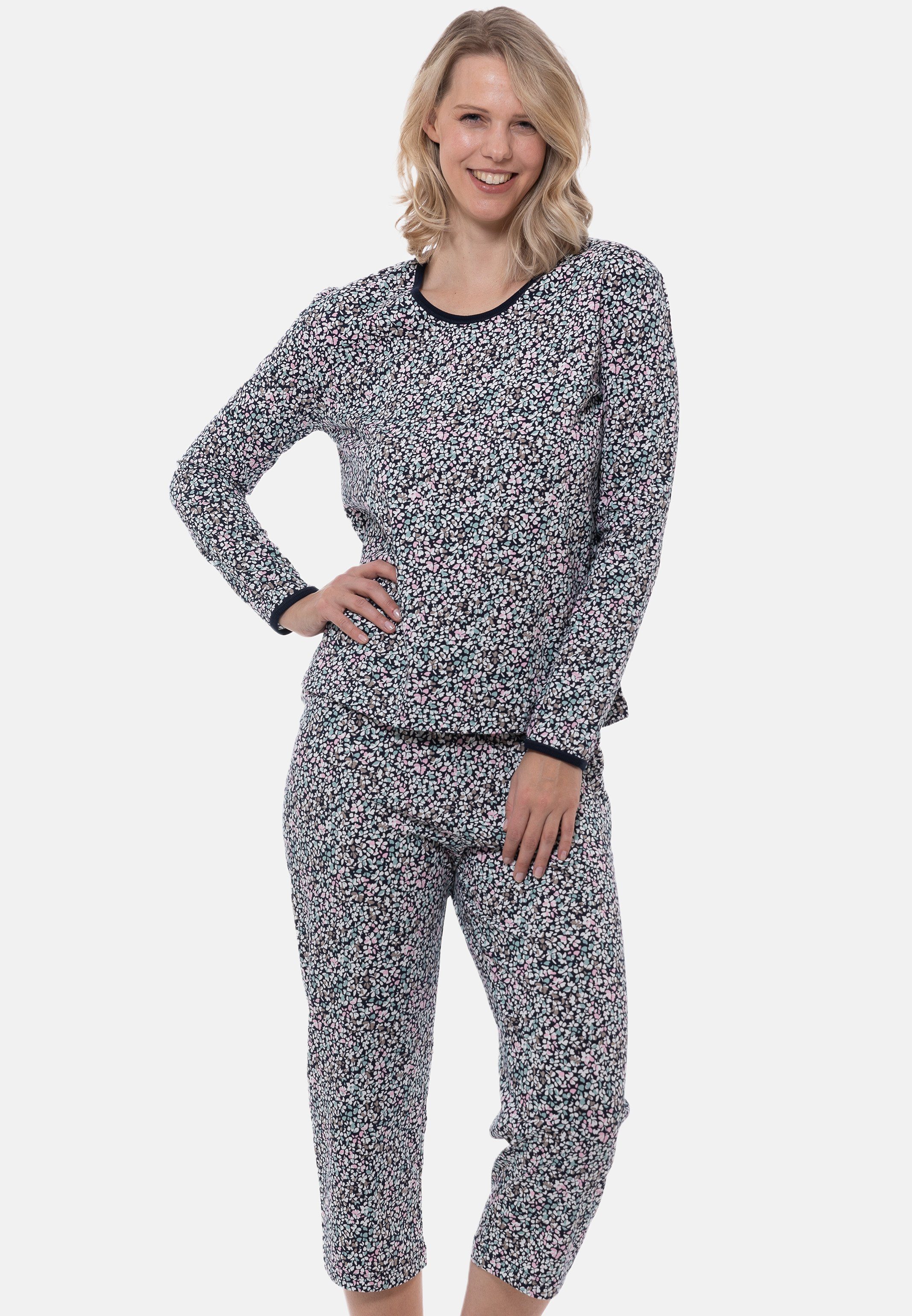 - Langarm (Set, - 2 tlg) Ammann Cotton Baumwolle Schlafanzug Organic Pyjama