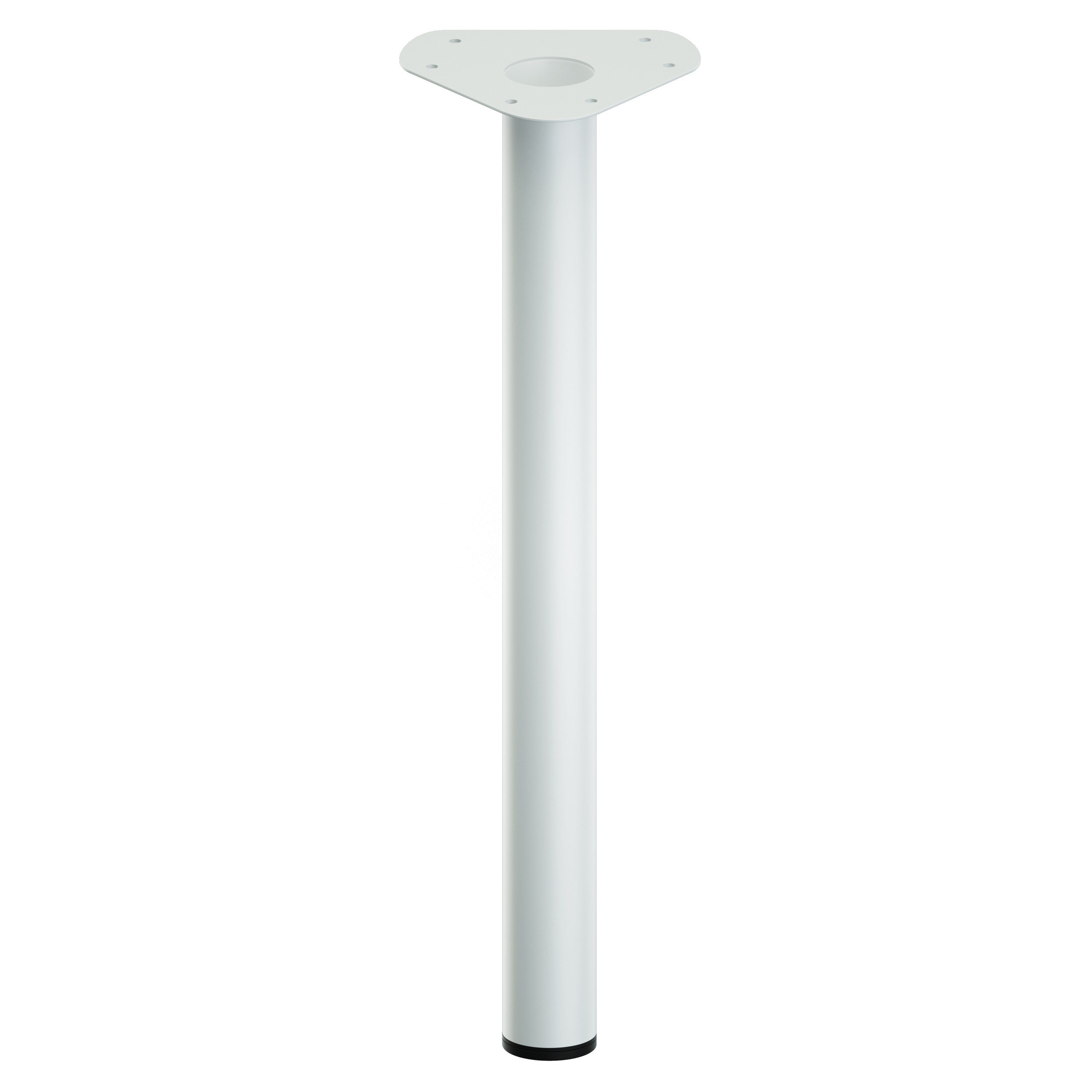 cm;Farbe:Silbermatt, - style Tischbein Tischfüße Möbelfüße - mm ib integrierten 60 Tischbein mit Ø Stellfuß Länge:20