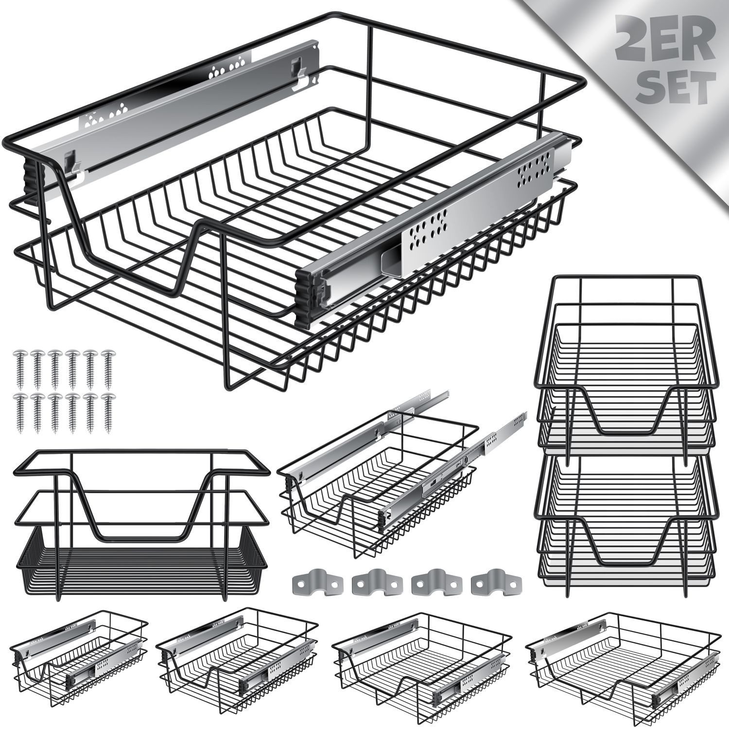 KESSER Schublade, Teleskopschublade Küchenschublade Küchenschrank günstig online kaufen