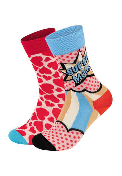 Happy Socks Basicsocken 2-Pack Super Mom-Heart Socks Aus weicher Baumwolle