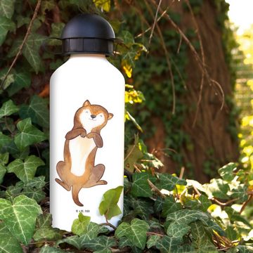 Mr. & Mrs. Panda Trinkflasche Hund Streicheln - Weiß - Geschenk, Tierliebhaber, Mädchen, Hundeliebe, Farbenfrohe Motive