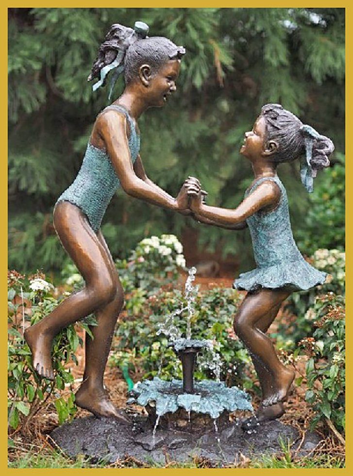 wasserspeiend, Badeanzug Gartenfigur in IDYL Bronze Bronze-Skulptur IDYL Mädchen