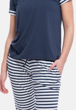 Mey Pyjama Tessie (Set, 2 tlg) Schlafanzug - Atmungsaktiv - Kurzarm-Shirt und lange Hose im Set