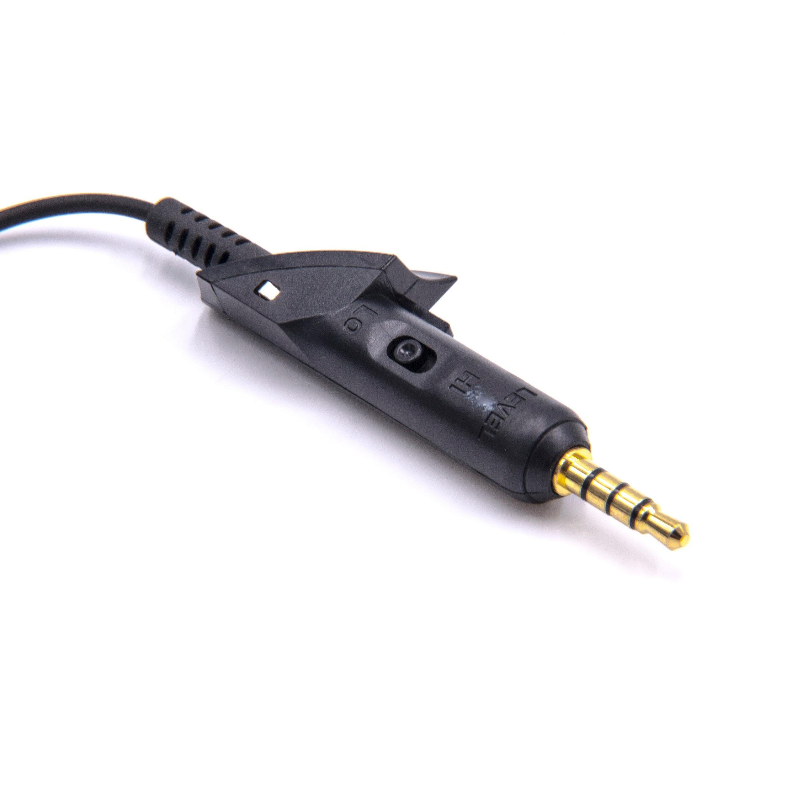 vhbw passend für Bose QuietComfort QC2, 2, QC15, 15 Kopfhörer / Mobilfunk Audio-Kabel, Inkl. Lautstärkeregler