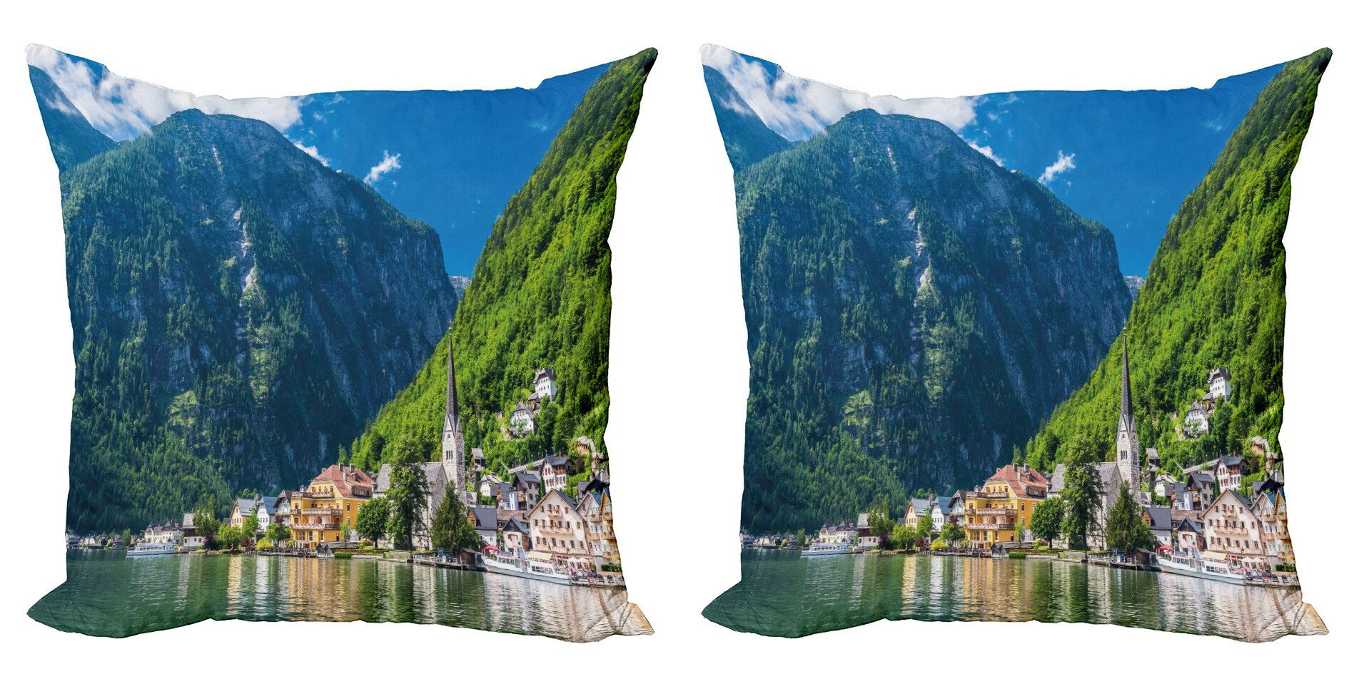 Kissenbezüge Modern Accent Doppelseitiger Digitaldruck, Abakuhaus (2 Stück), Landschaft Natural View Österreich