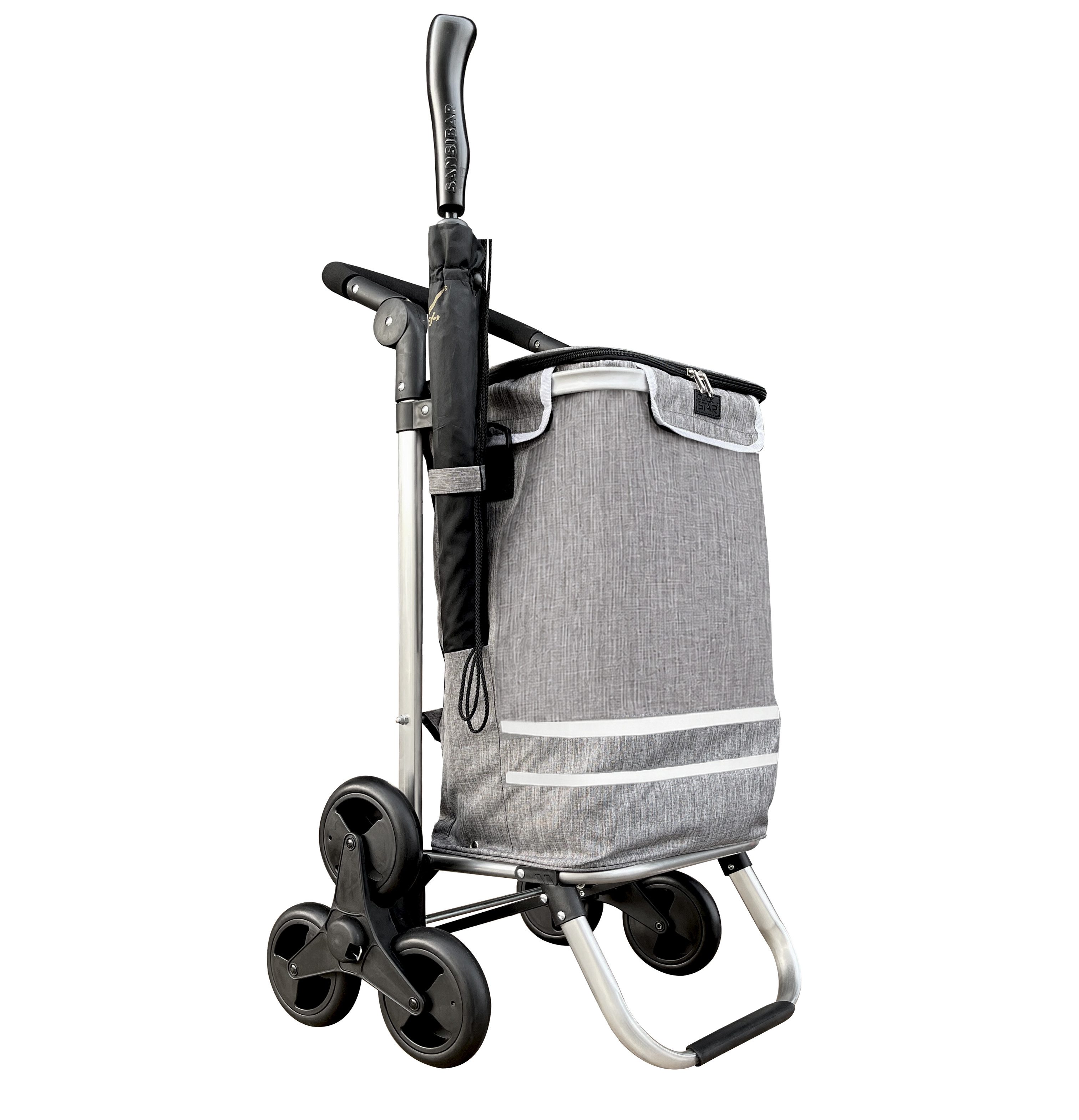 Quick Star Einkaufstrolley Faltbar, Aluminium, 58 l, 50 kg Traglast