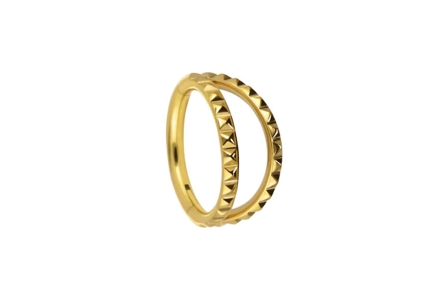 Nasenpiercing Titan Segmentring Clicker 2 RINGE + NIETEN Ohrpiercing Septum Nase