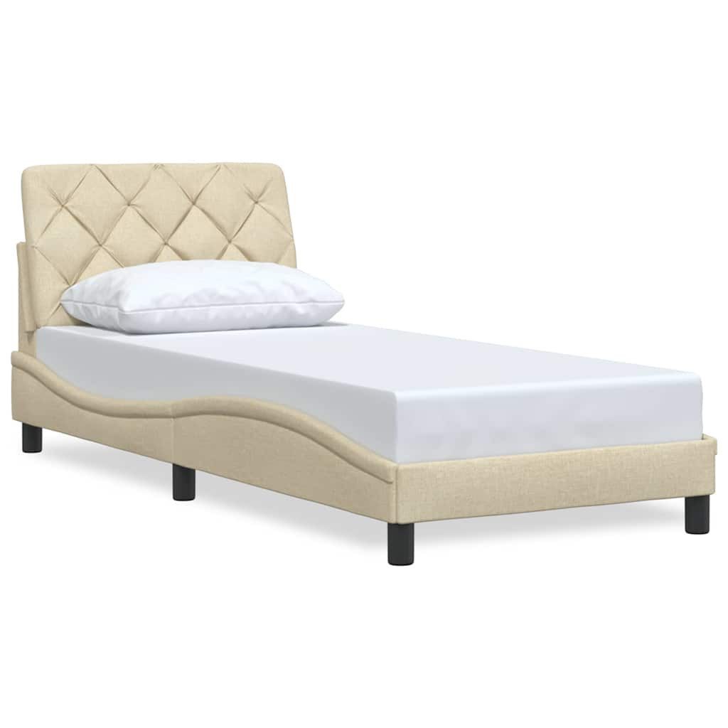 vidaXL Bett Bettgestell ohne Matratze Creme günstig online kaufen