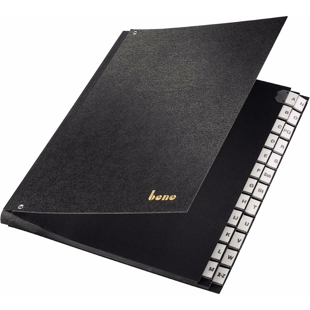 bene Fächermappe Pultordner A-Z schwarz