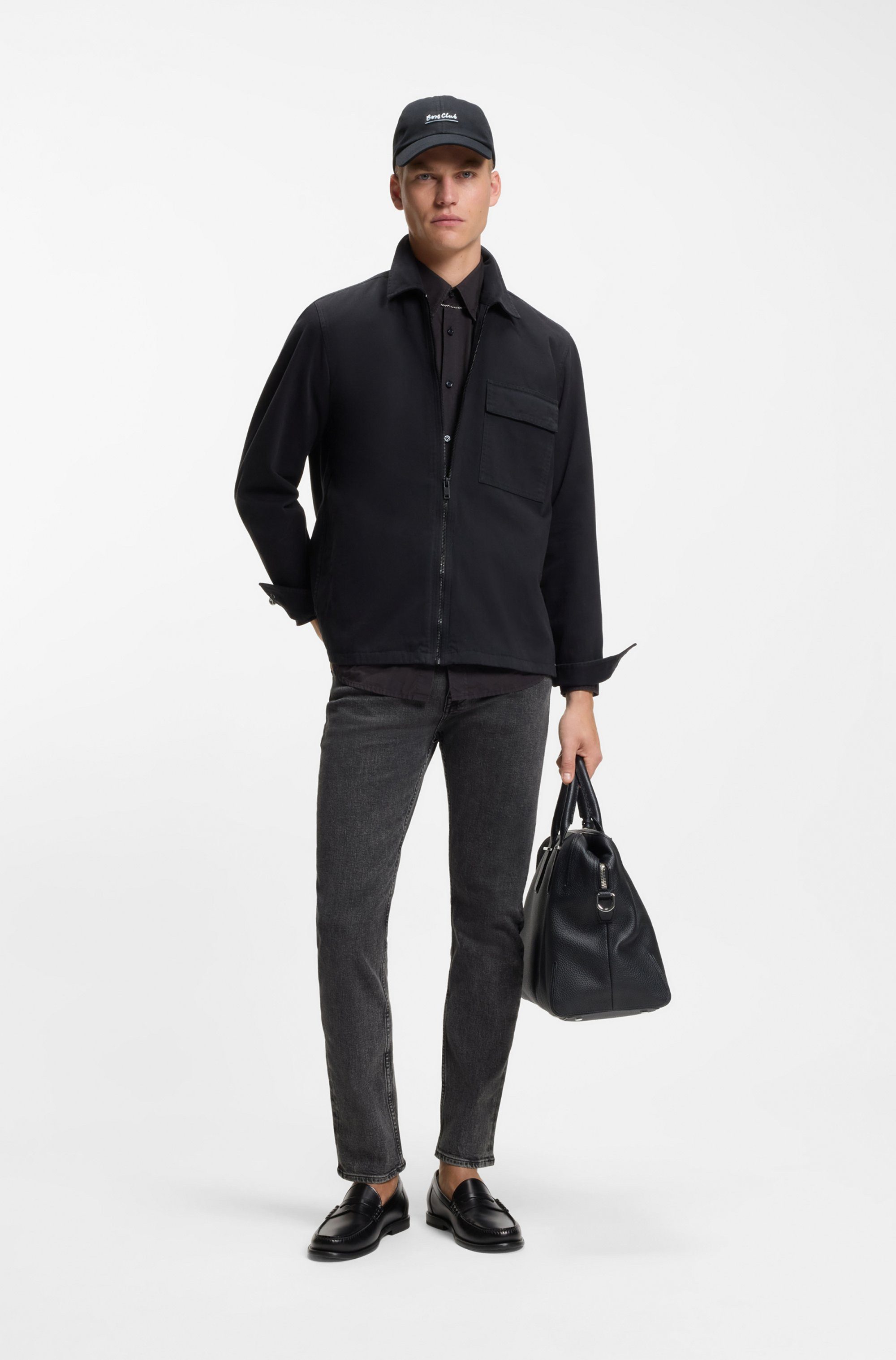 BOSS ORANGE Slim-fit-Jeans DELAWARE BO mit BOSS Leder-Badge