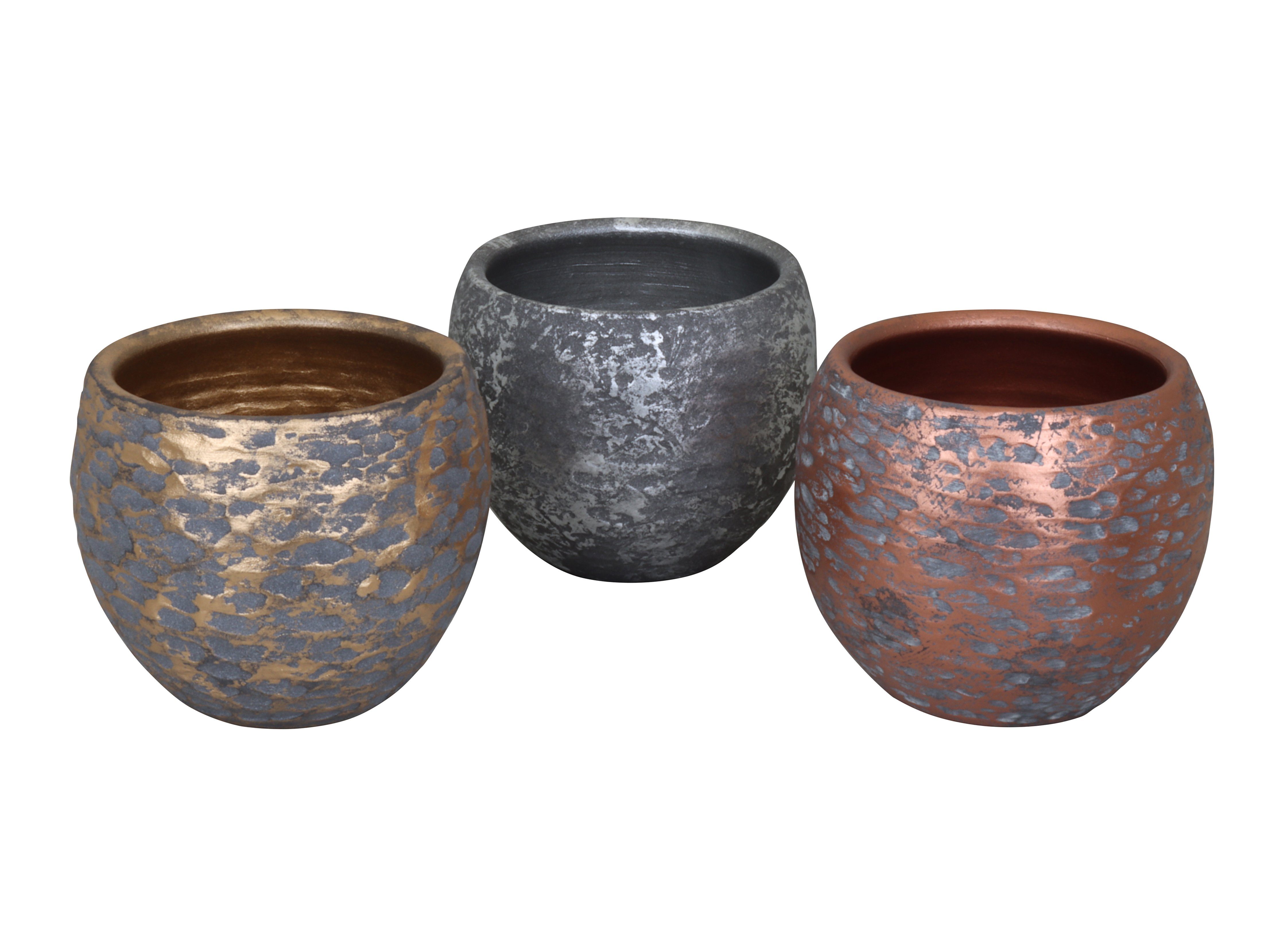 tegawo Übertopf Lava Metalloptik, Kupfer, Silber, günstig online kaufen