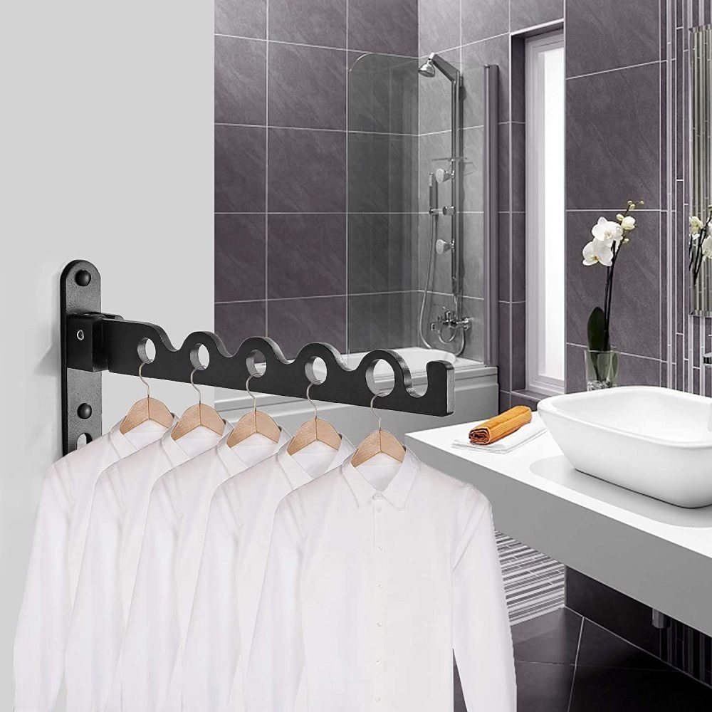Garderobenhaken GelldG Kleiderständer Kleiderbügel Wand für Waschküche Klappbar,