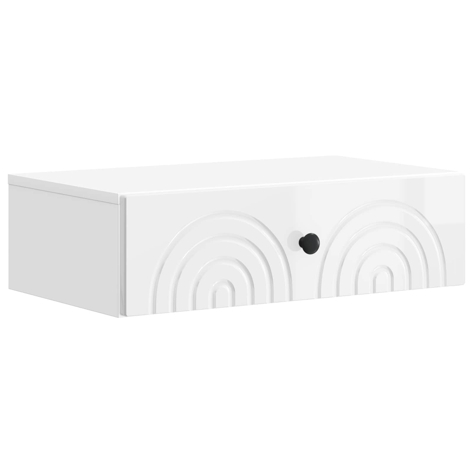 vidaXL Wandregal 59 x 34,5 x 17 cm Schweberegal mit Schublade Hängeregal Schubladenrega