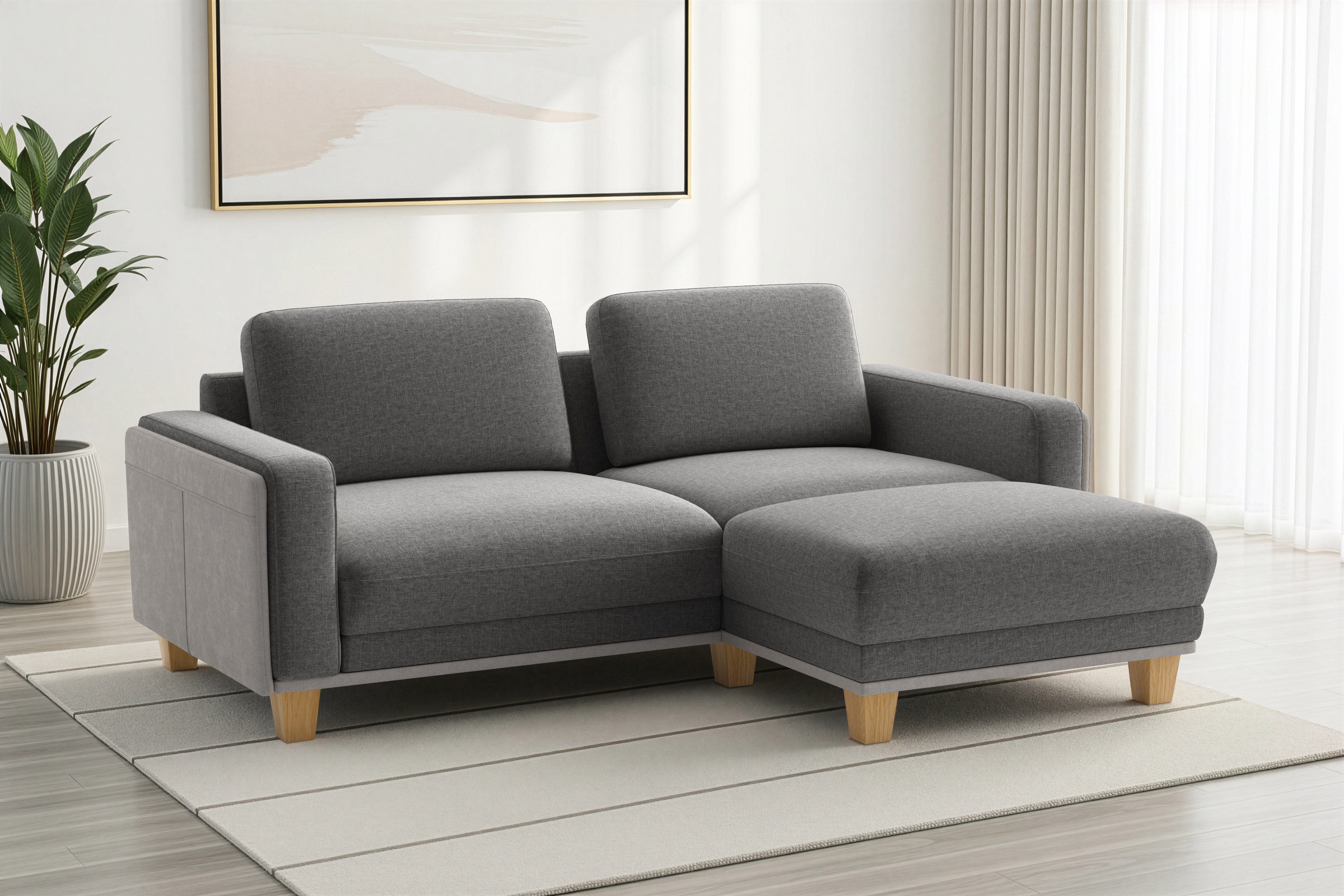 sit&more Ecksofa Concept, Modernes Sofa in drei Fußfarben zur Auswahl