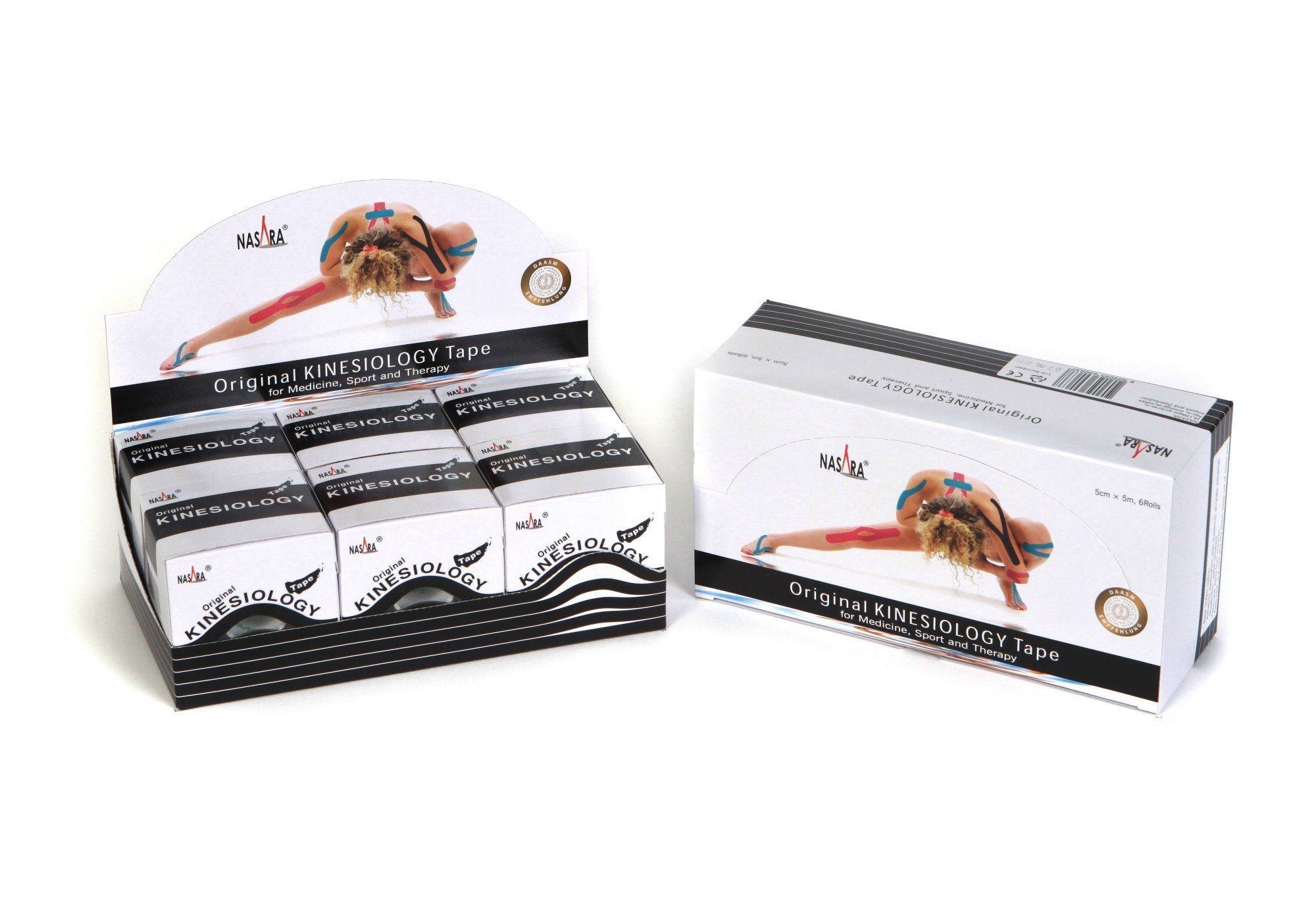 NASARA Kinesiologie-Tape 6er Displaybox in 12 Цвета(ов)