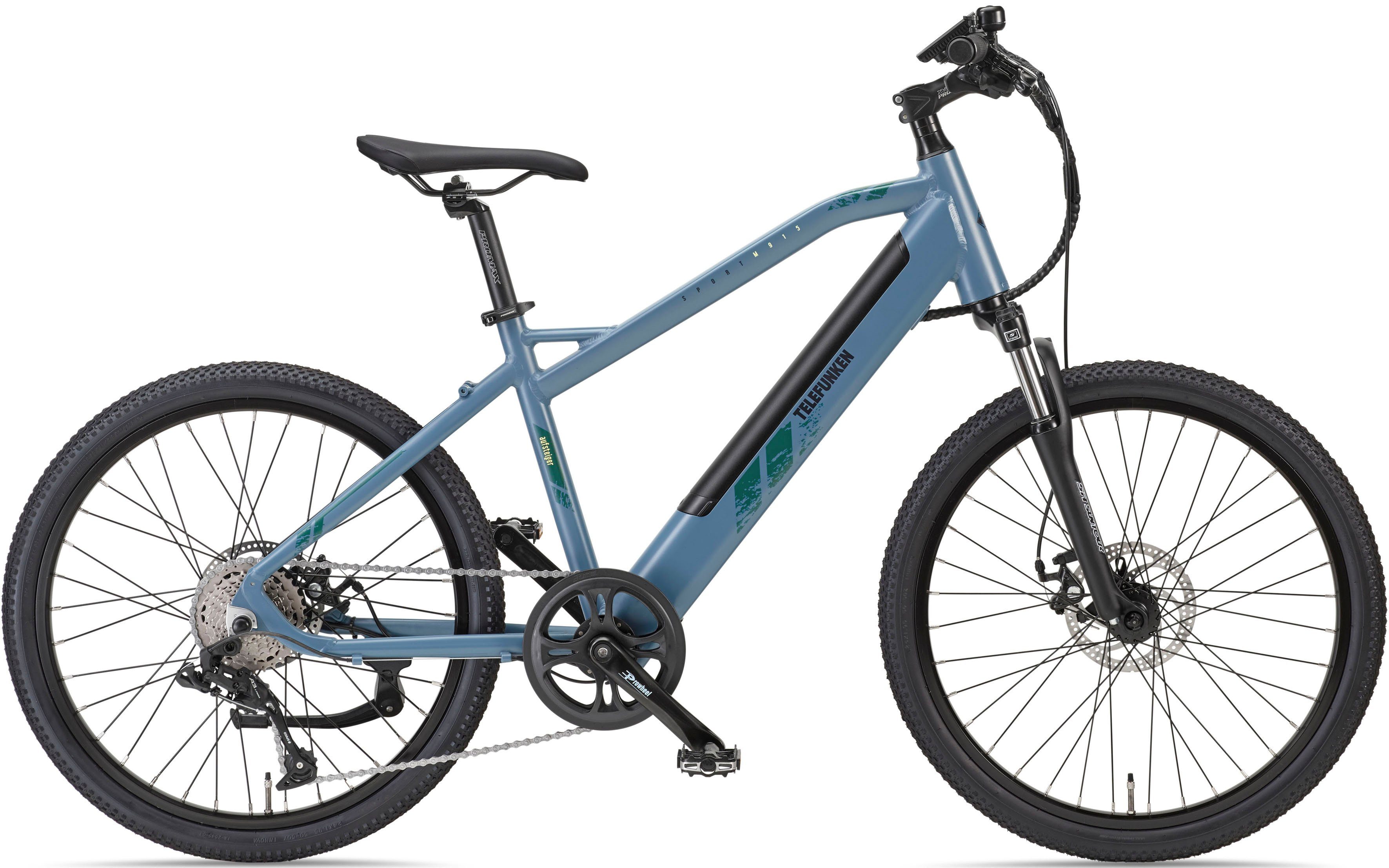 Telefunken E-Bike Aufsteiger M915, 8 Gang, Kettenschaltung, Heckmotor, 460,8 Wh Akku, Pedelec