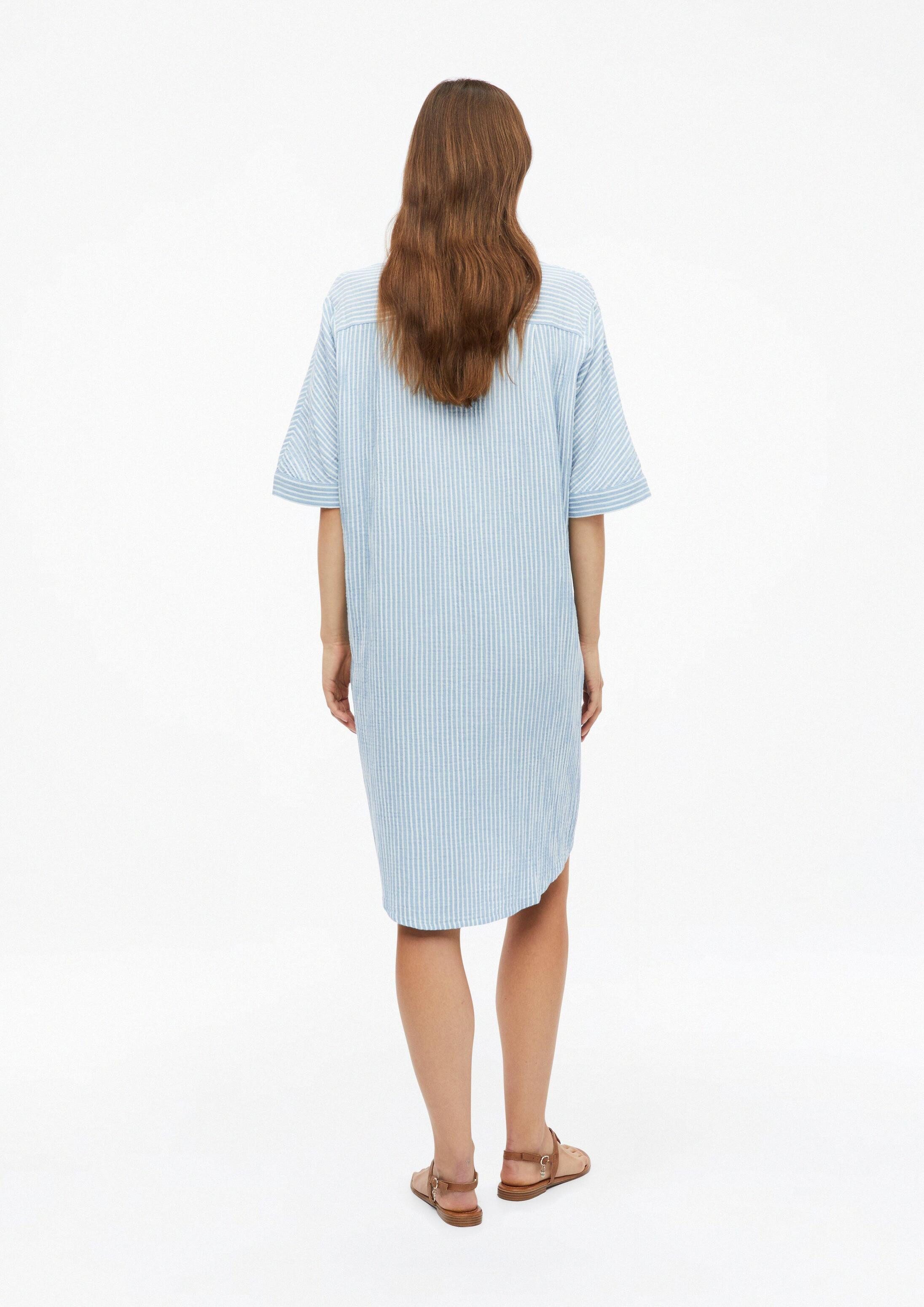 s.Oliver Minikleid Kleid Musselin-Kleid im Relaxed Fit mit Fledermausärmeln