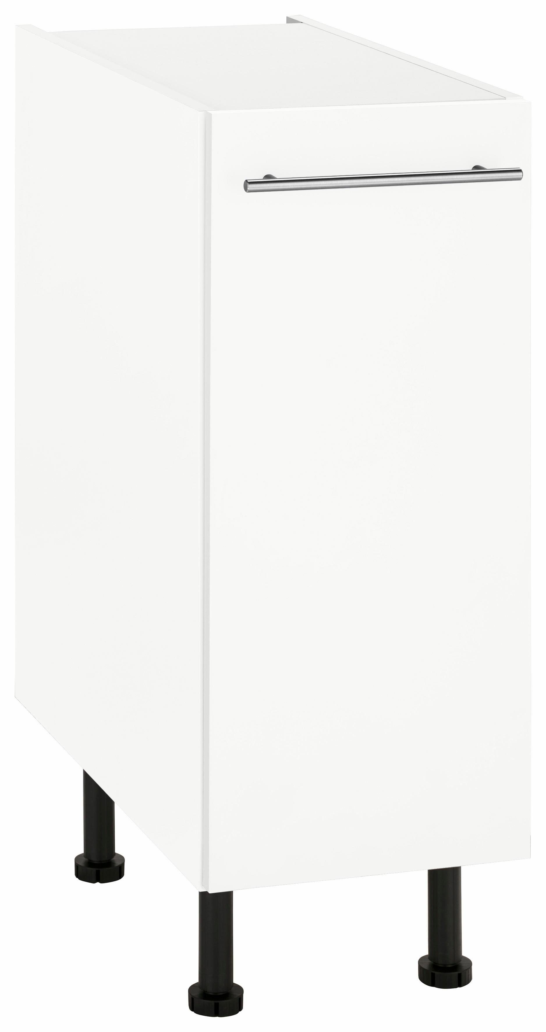 cm, Unterschrank Auszug cleverer Inneneinteilung 30 Küchen wiho Ela mit Breite weiß