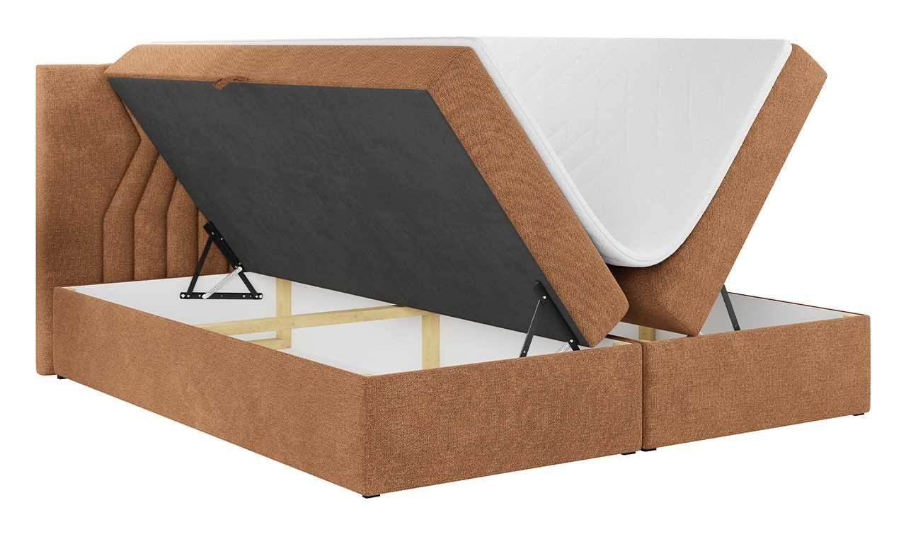 MKS MÖBEL Boxspringbett Schlafzimmer, für STELLE Praktisch Multipocket-Matratze, Doppelbett, 2, Modern