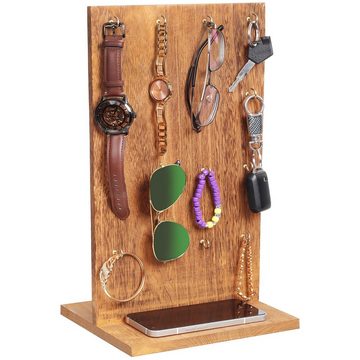 Belle Vous Schmuckständer Holz Schmuckständer - 16 Haken - Aufbewahrung, Wooden Jewelry Stand - 16 Hooks - Organizer