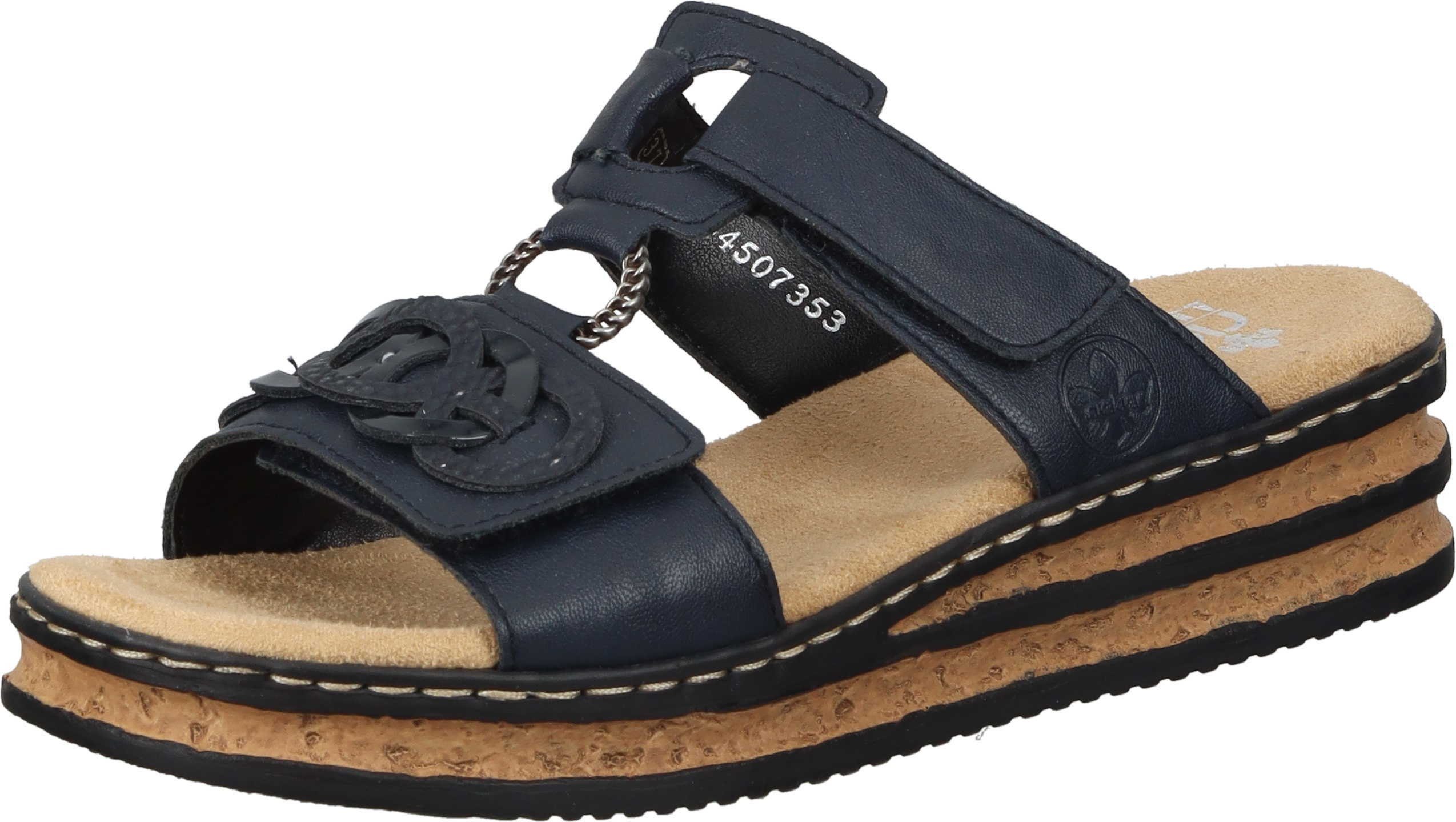 Rieker Pantoletten Pantolette aus strapazierfähigem Synthetik günstig online kaufen