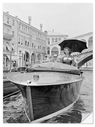 Posterlounge Wandfolie Bridgeman Images, Schauspielerin Sophia Loren in Venedig 1955, Badezimmer Fotografie