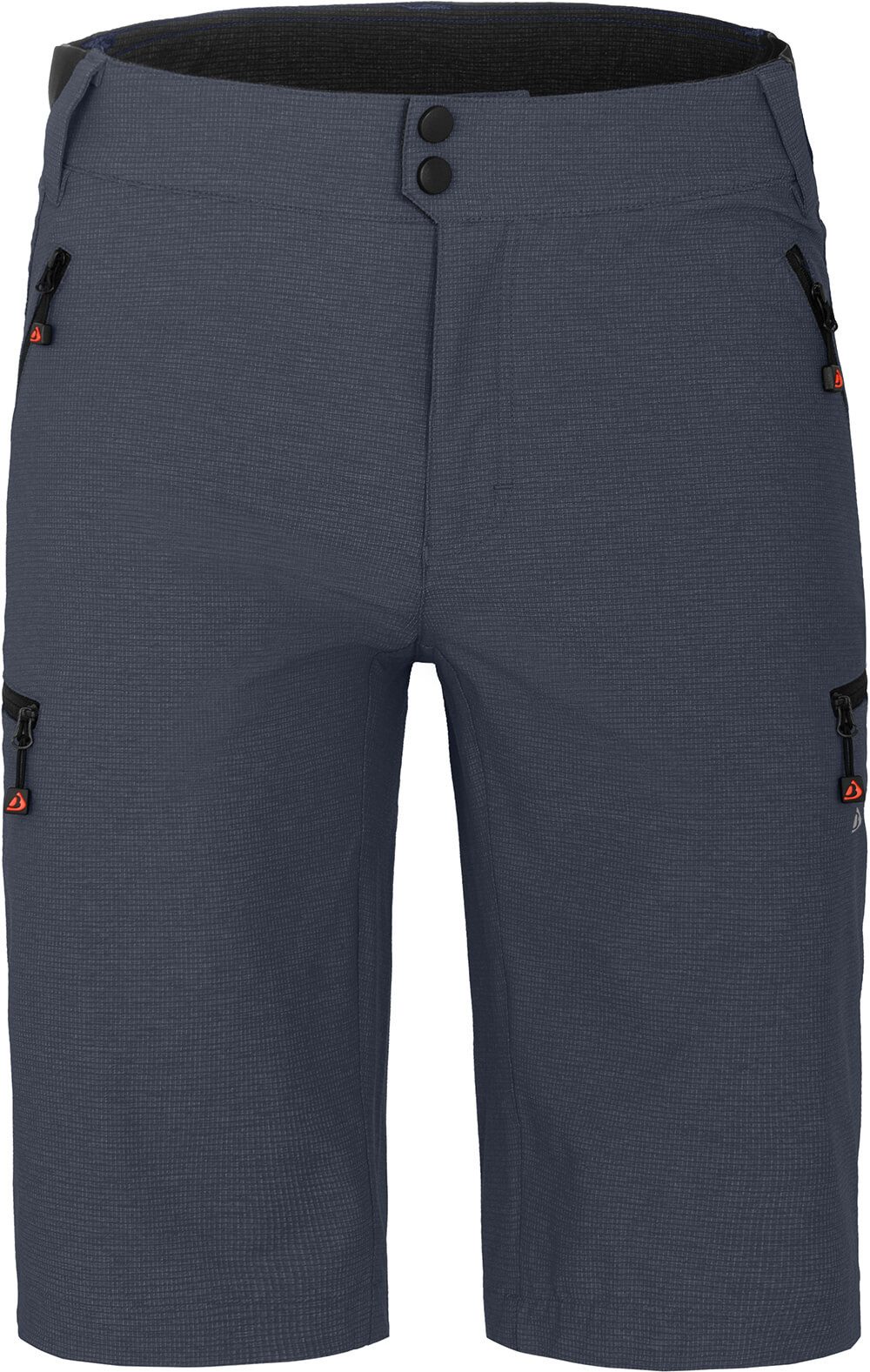 Bergson Fahrradhose PATTI Bermuda Herren Radshorts, strapazierfähig, elastisch, Normalgrößen, grau/blau