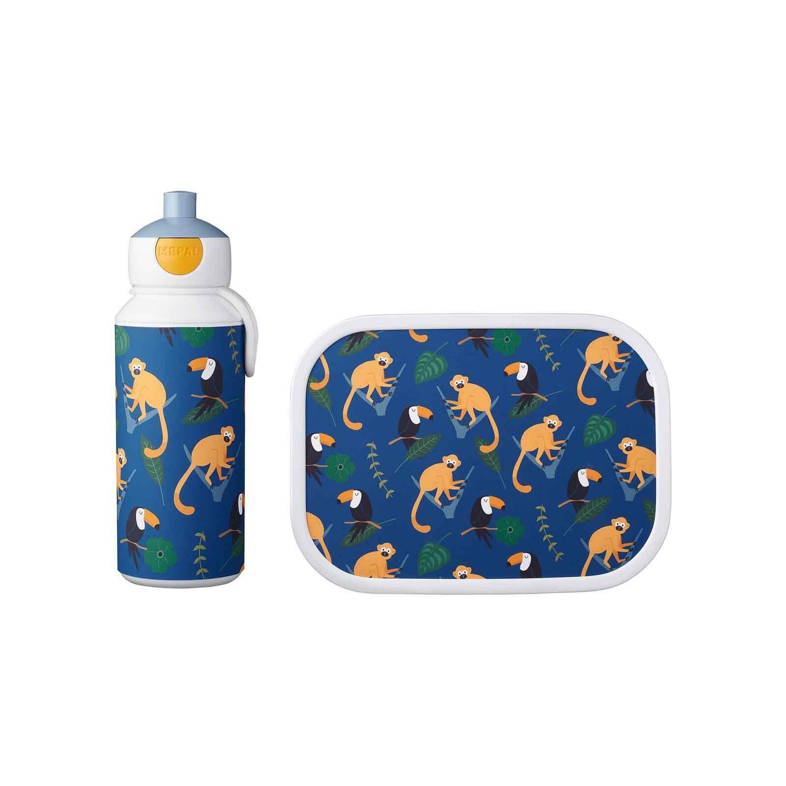 Mepal Lunchbox Campus Lunchset 400 ml + 700 ml 2er Set, Acrylnitril-Butadien-Styrol (ABS), (2-tlg), spülmaschinenfest, nicht gefrierfachgeeignet, nicht mikrowellenfest Jungle