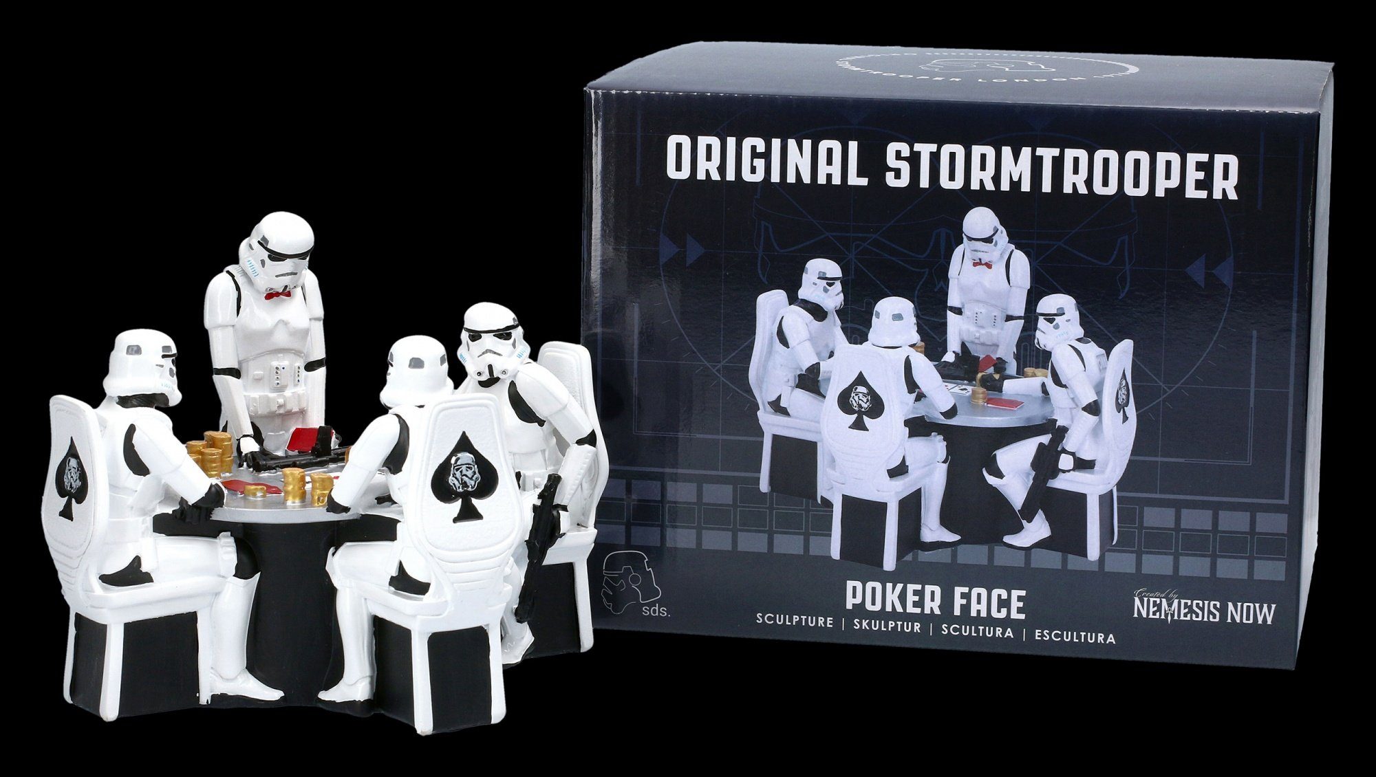 Figuren Shop GmbH Dekofigur Figuren Face - Poker SciFi Stormtrooper Merchandise 