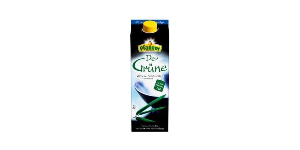 Pfanner Weinglas Pfanner Eistee Grüne Zitrone-Kaktusfeige 2 l