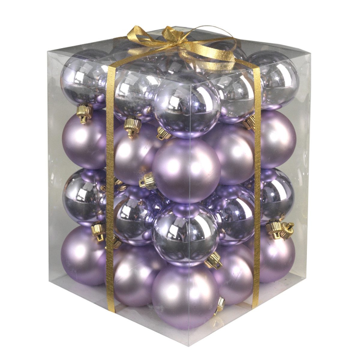 abama Display GmbH Weihnachtsbaumkugel Weihnachtskugeln matt+gl.12, 8cm LILA