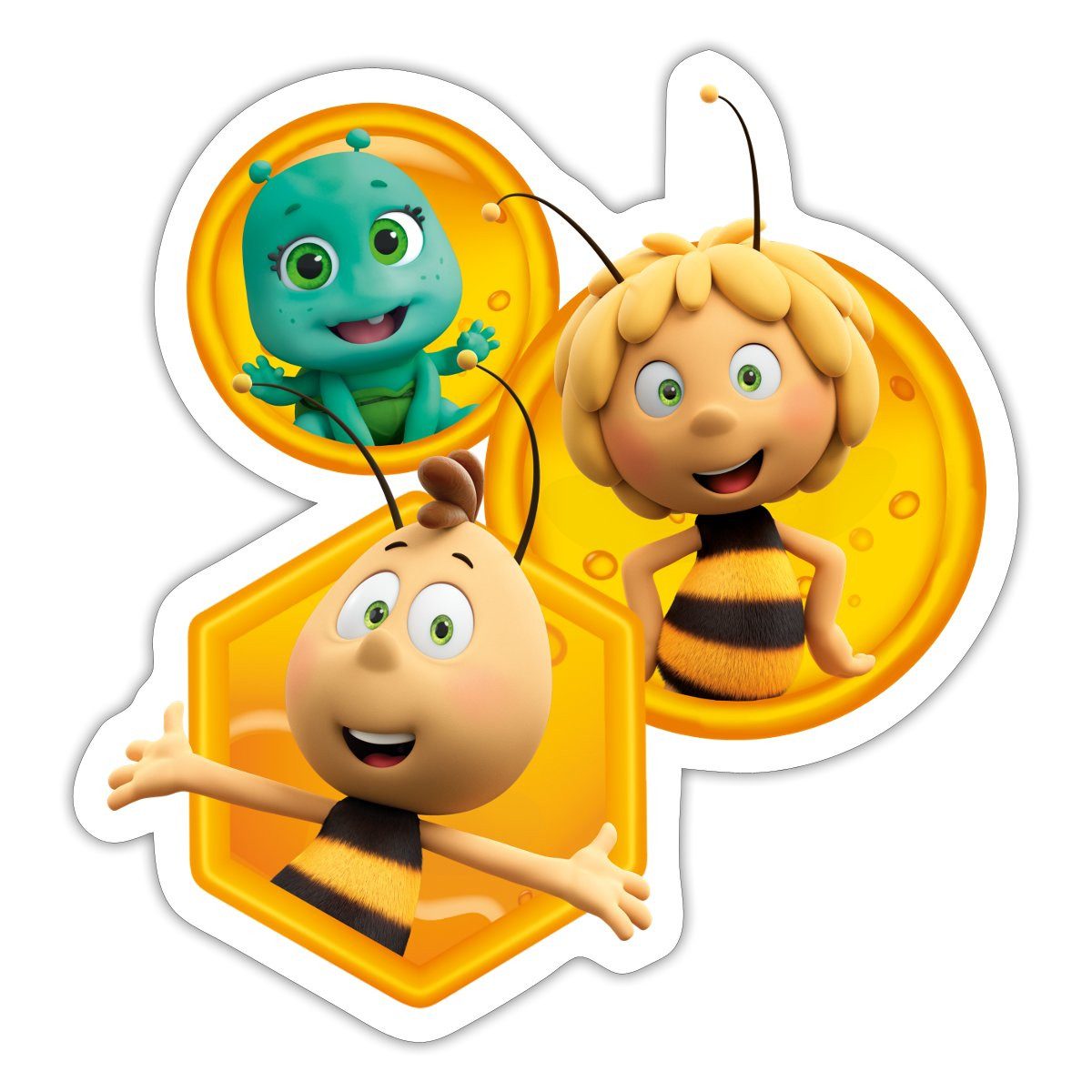 Spreadshirt Aufkleber Die Biene Maja 3 Mit Willi Smoosh Maja Sticker Aufkleber