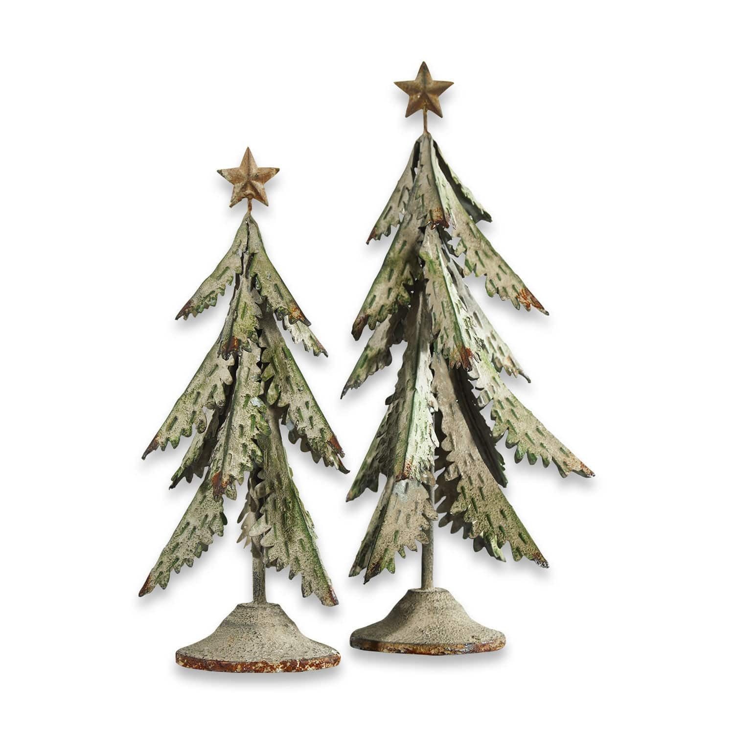 Mirabeau Weihnachtsfigur Deko-Baum 2er Set Cour antikgrün (2er Set, 2er Set)