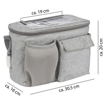 ONVAYA Kinderwagen-Tasche Kinderwagen Organizer, grau oder schwarz, Kinderwagentasche