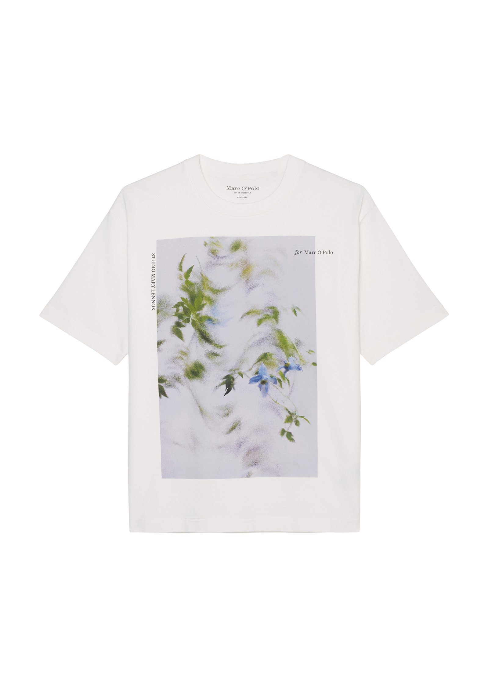 weiß Frontprint mit O'Polo floralem Marc T-Shirt