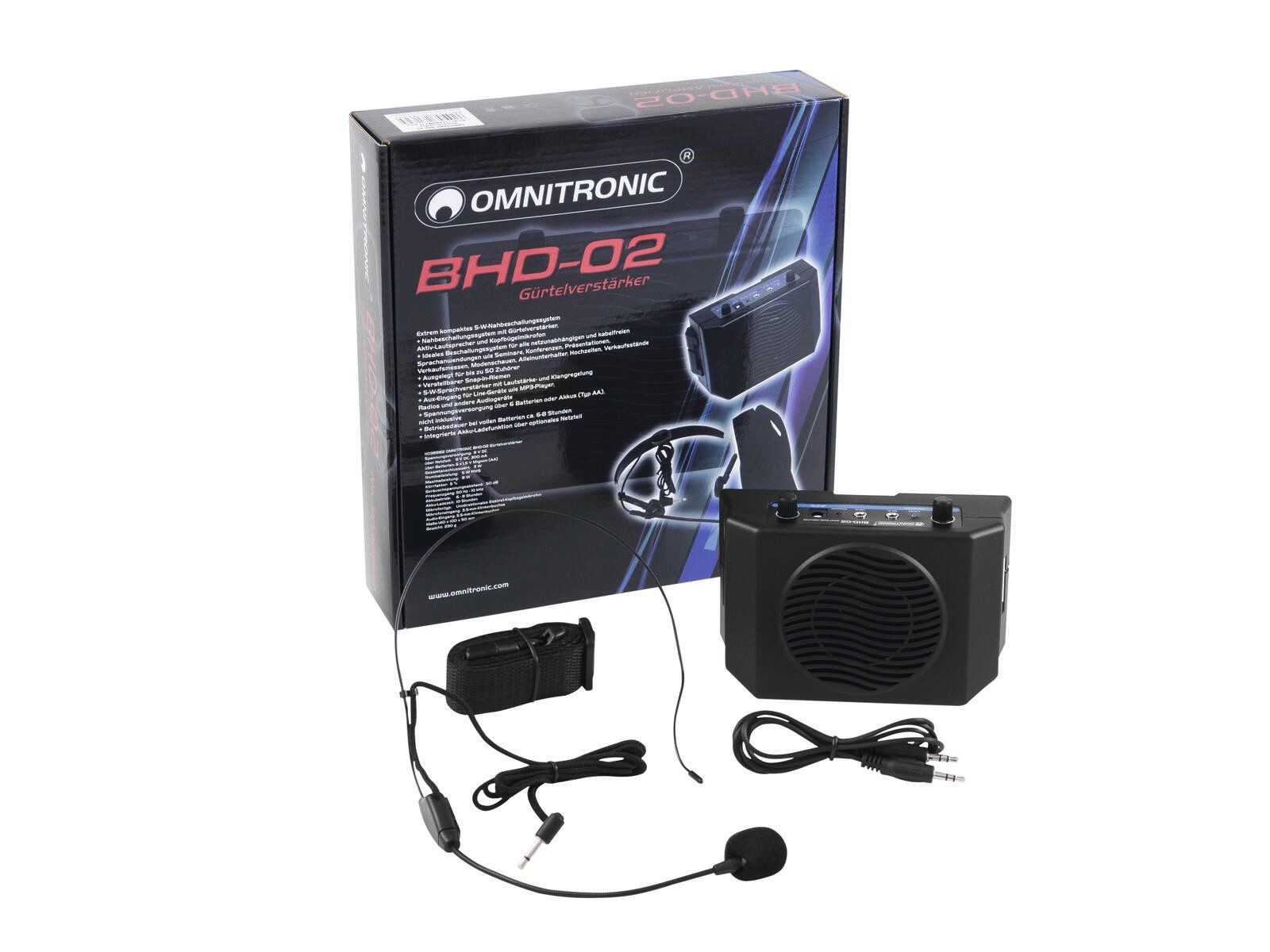 OMNITRONIC BHD-02 Gürtelverstärker Lautsprechersystem
